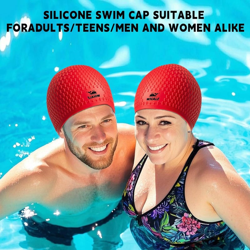 Whale Whlae Extra-Large Swim Cap, Featuring A Durable Silicone Strap and Waterproof Ear Design, Suitable for Long Hair, Thick Curly Hair and African Braids - Image 4